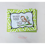 Simon Says Stamps and Dies Woodland Friends set1304wf Every Happiness Melanie Barrett Owl and Mouse Friend Card