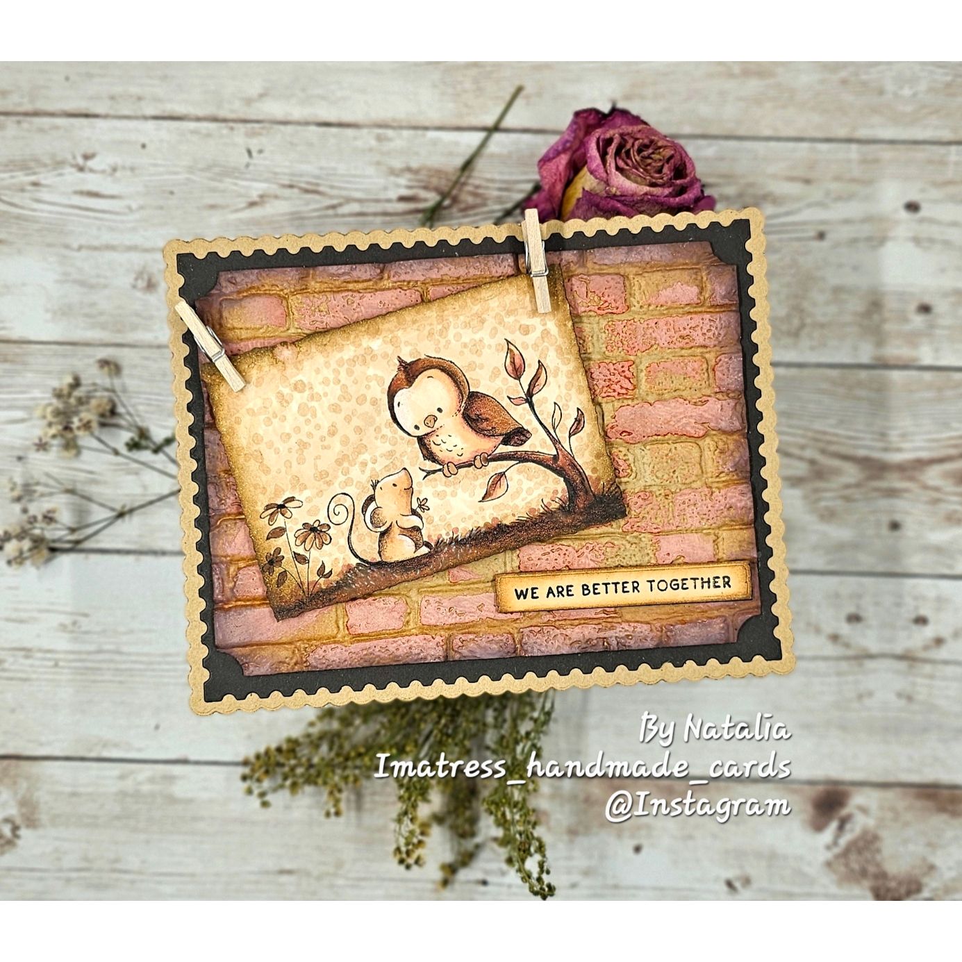 Simon Says Stamps and Dies Woodland Friends set1304wf Every Happiness Natalia Alton Owl and Mouse Friend Card