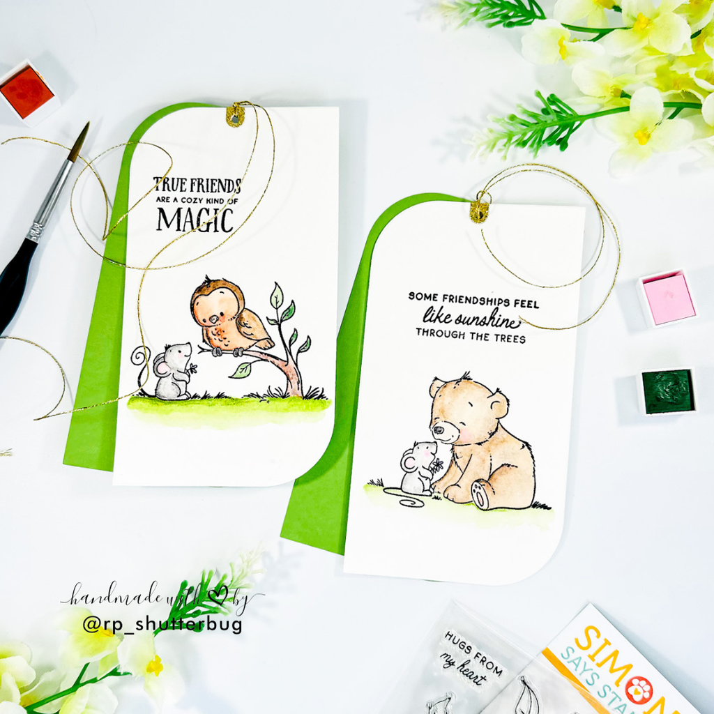 Simon Says Stamps and Dies Woodland Friends set1304wf Every Happiness Revati Panickar Critter Friend Tags