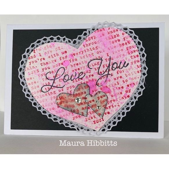 Simon Says Stamps and Dies Words of Love Bundle set1157wl Heart to Heart Lacy Love You Card Maura Hibbitts
