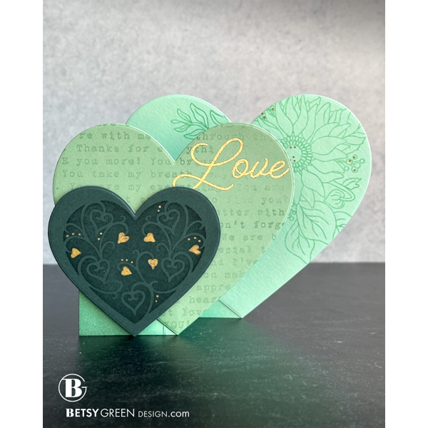 Simon Says Stamps and Dies Words of Love Bundle set1157wl Heart to Heart Love Card Betsy Green