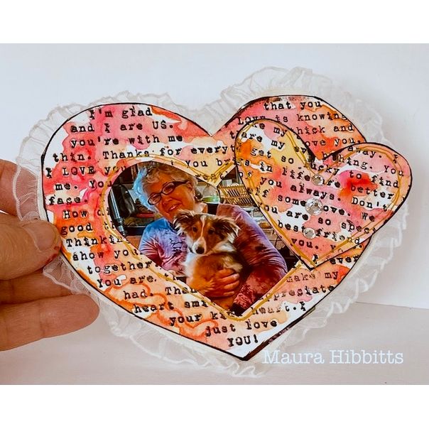 Simon Says Stamps and Dies Words of Love Bundle set1157wl Heart to Heart Love Picture Frame Maura Hibbitts