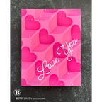 Simon Says Stamps and Dies Words of Love Bundle set1157wl Heart to Heart Love You Hearts Card