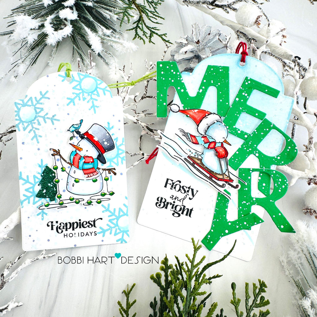 Simon Says Stamps and Dies Wrapped In Scarves set1087ws And Everything Nice Christmas Tags | color-code:ALT01 Bobbi Hart Snow Scenes