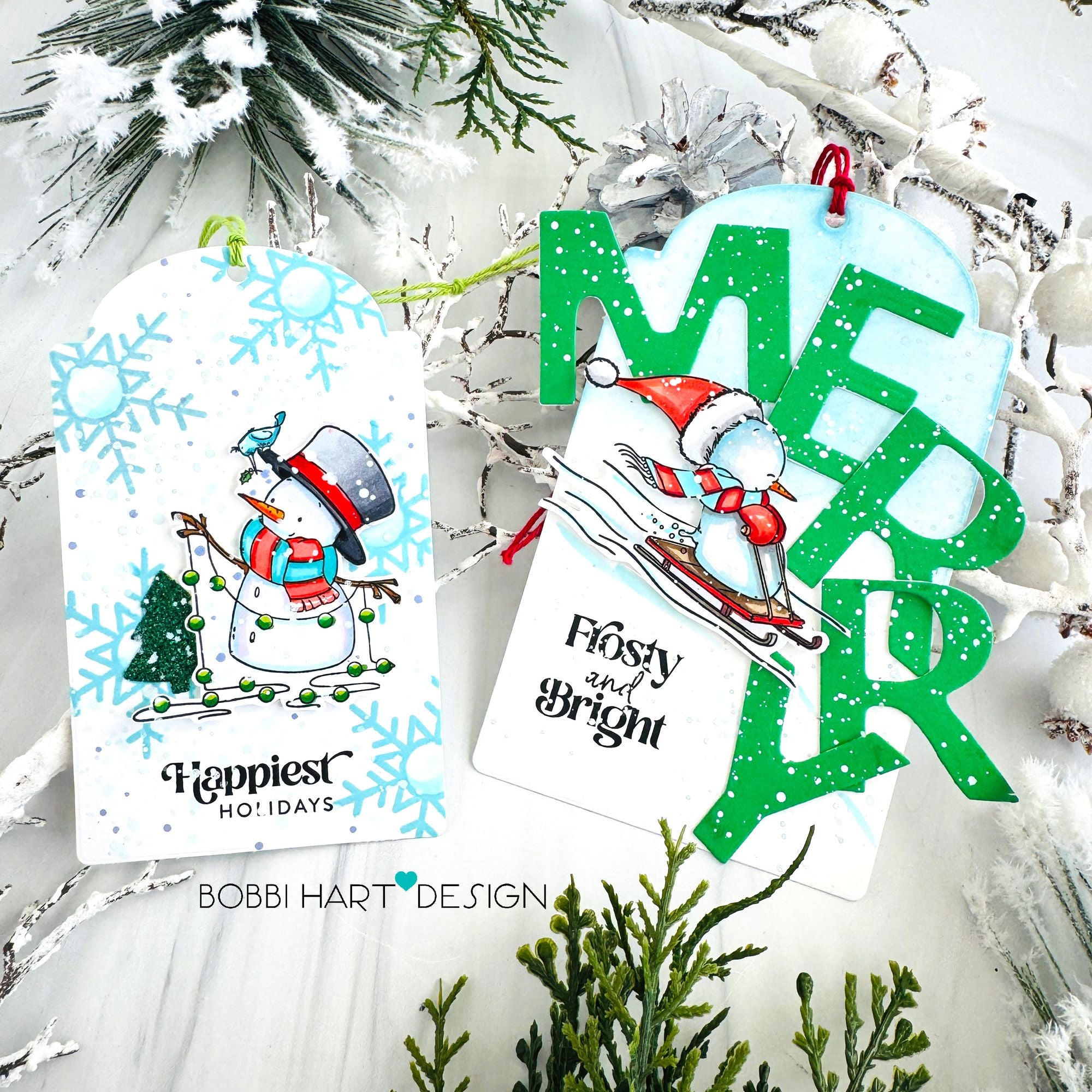 Simon Says Stamps and Dies Wrapped In Scarves set1087ws And Everything Nice Christmas Tags | color-code:ALT01 Bobbi Hart Snow Scenes