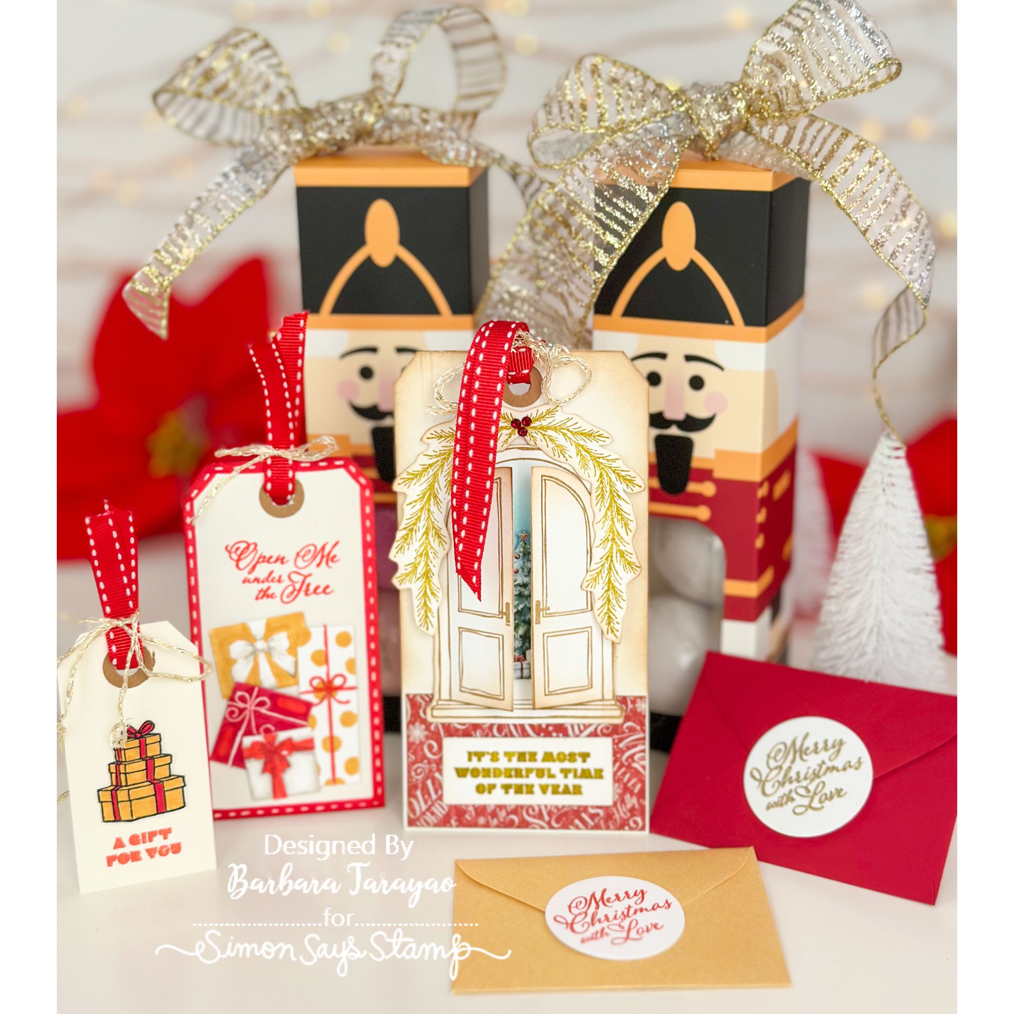 Simon Says Stamps and Dies Wrapped with Love set1117wl Christmas Ensemble Barbara Tarayao