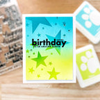 Simon Says Stamps and Dies XL Birthday Greetings Happy Birthday Card