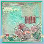 Simon Says Stamps and Dies Yarn Love Words And Images set622yl Knitting Card  Anna-Karin Evaldsson | color-code:ALT10