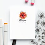 Simon Says Stamps and Stencils Beautiful Blooms set792bb Sunny Vibes Thank You Card Carly Tee Minner