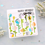 Simon Says Stamps and Stencils Folk Flowers set1206ff In My Heart Birthday Flowers Card