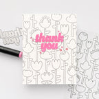 Simon Says Stamps and Stencils Folk Flowers set1206ff In My Heart Clean and Simple Thank You Card
