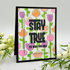 Simon Says Stamps and Stencils Folk Flowers set1206ff In My Heart Stay True Card