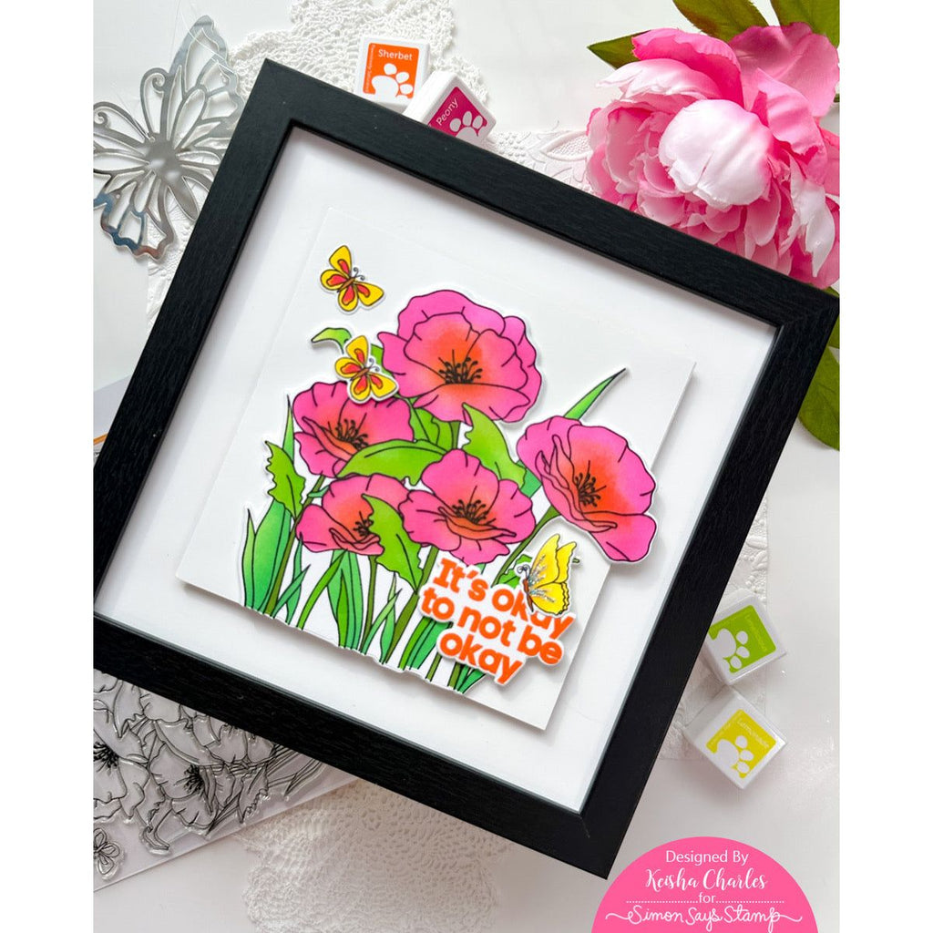 Simon Says Stamps and Stencils Poppy Field set649pf Out Of This World Craft Room Decor Keisha Charles