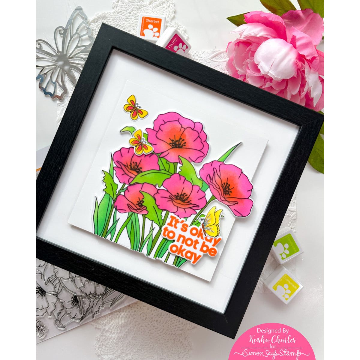 Simon Says Stamps and Stencils Poppy Field set649pf Out Of This World Craft Room Decor Keisha Charles