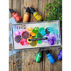 Simon Says Stencil And Die Patterned Circles set668pc Stamptember Birthday Card Kulbir Kirkland Mixed Media Slimline