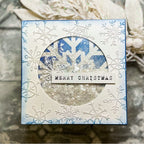 Simon Says Stencil and Die Large Snowflake set1082ls Sugar and Spice Holiday Card Nicole Brown Shaker
