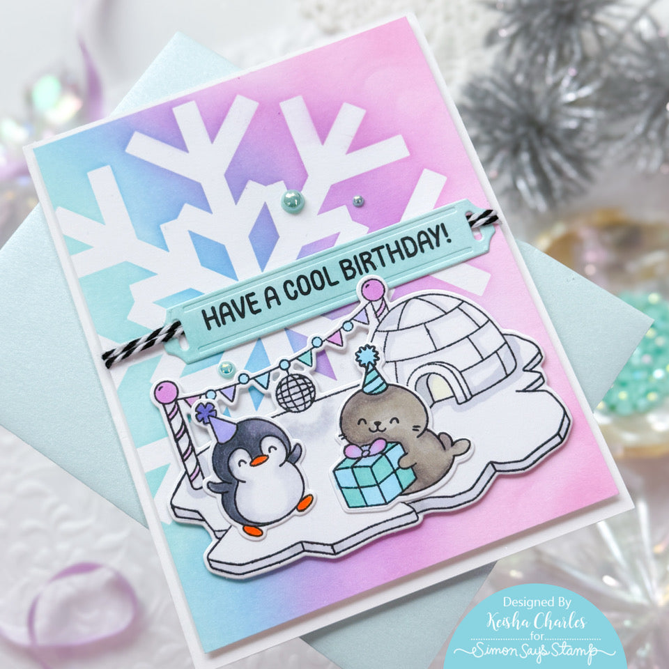 Simon Says Stencil and Die Large Snowflake set1082ls Sugar and Spice Holiday Card | color-code:ALT08 Keisha Charles Cool Birthday