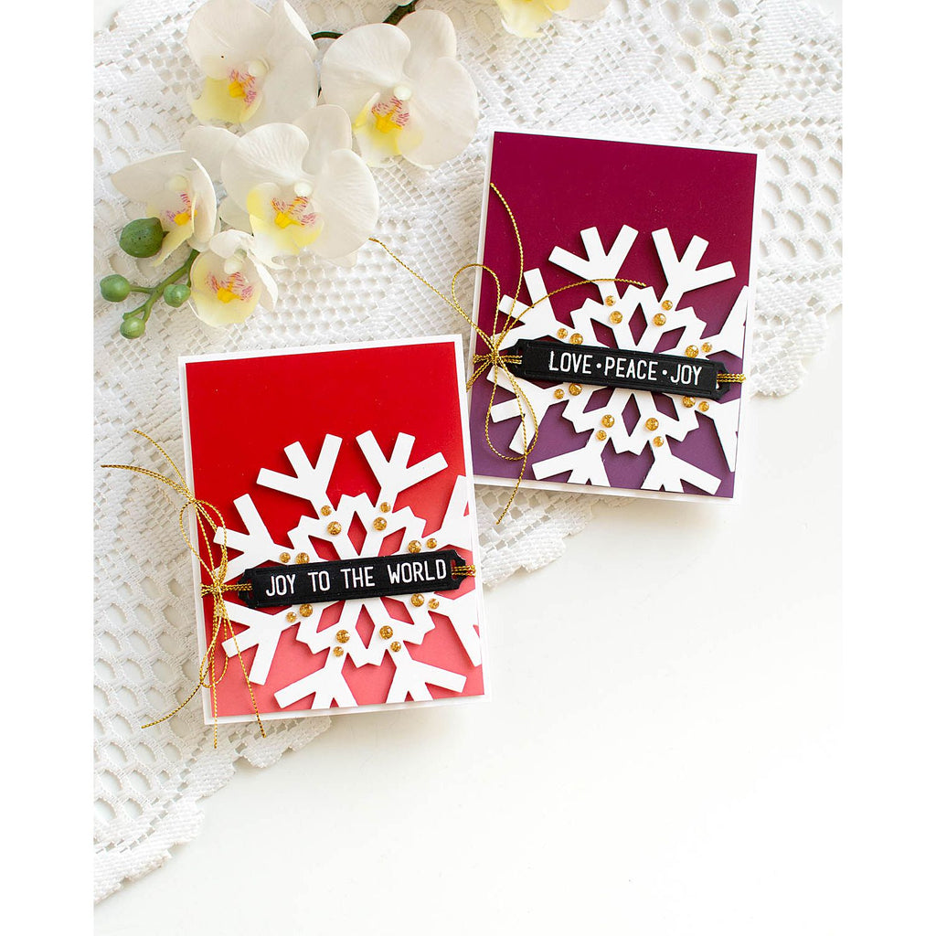 Simon Says Stencil and Die Large Snowflake set1082ls Sugar and Spice Holiday Cards | color-code:ALT03 Heather Hoffman Color Blend Duo
