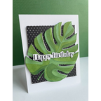 Simon Says Stencil and Die Monstera set890ms DieCember Birthday Card | color-code:ALT03 Lisa Addesa Dot Frame