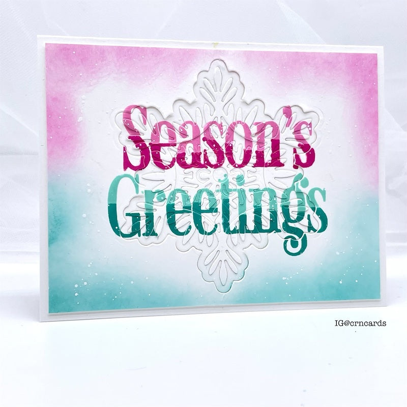Simon Says Stencils And Dies Just My Type Christmas set691jc Season Of Wonder Christmas Card Cindy Norberg Inset Snowflake