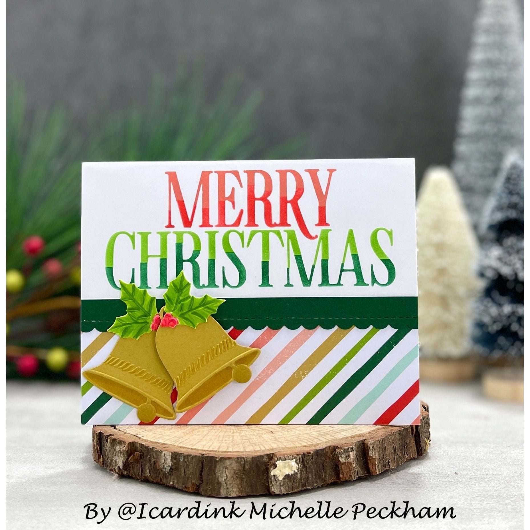 Simon Says Stencils And Dies Just My Type Christmas set691jc Season Of Wonder Christmas Card Michelle Peckham Bells