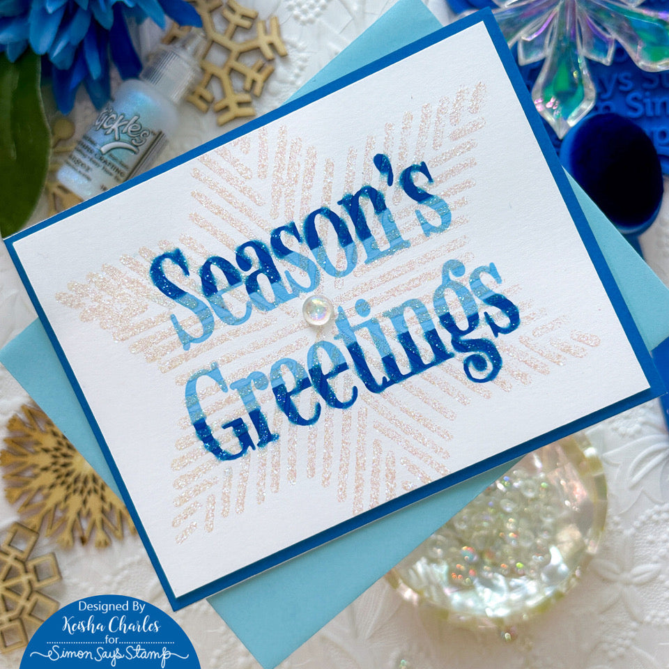Simon Says Stencils And Dies Just My Type Christmas set691jc Season Of Wonder Christmas Card | color-code:ALT01 Keisha Charles Large Snowflake