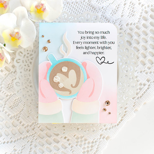 Simon Says Stencils and Die Warm Mug set1100wm And Everything Nice Friend Card | color-code:ALT04 Heather Hoffman  Pastels