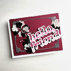 Simon Says Stencils and Dies Just My Type Friend Friend Card set722jm Daniel West Burgundy