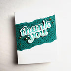 Simon Says Stencils and Dies Just My Type Friend Friend Card set722jm Daniel West Torn Green