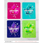Simon Says Stencils and Dies Red Maple set1066rm Thanks Cards | color-code:ALT18 Heather Ruwe Neon