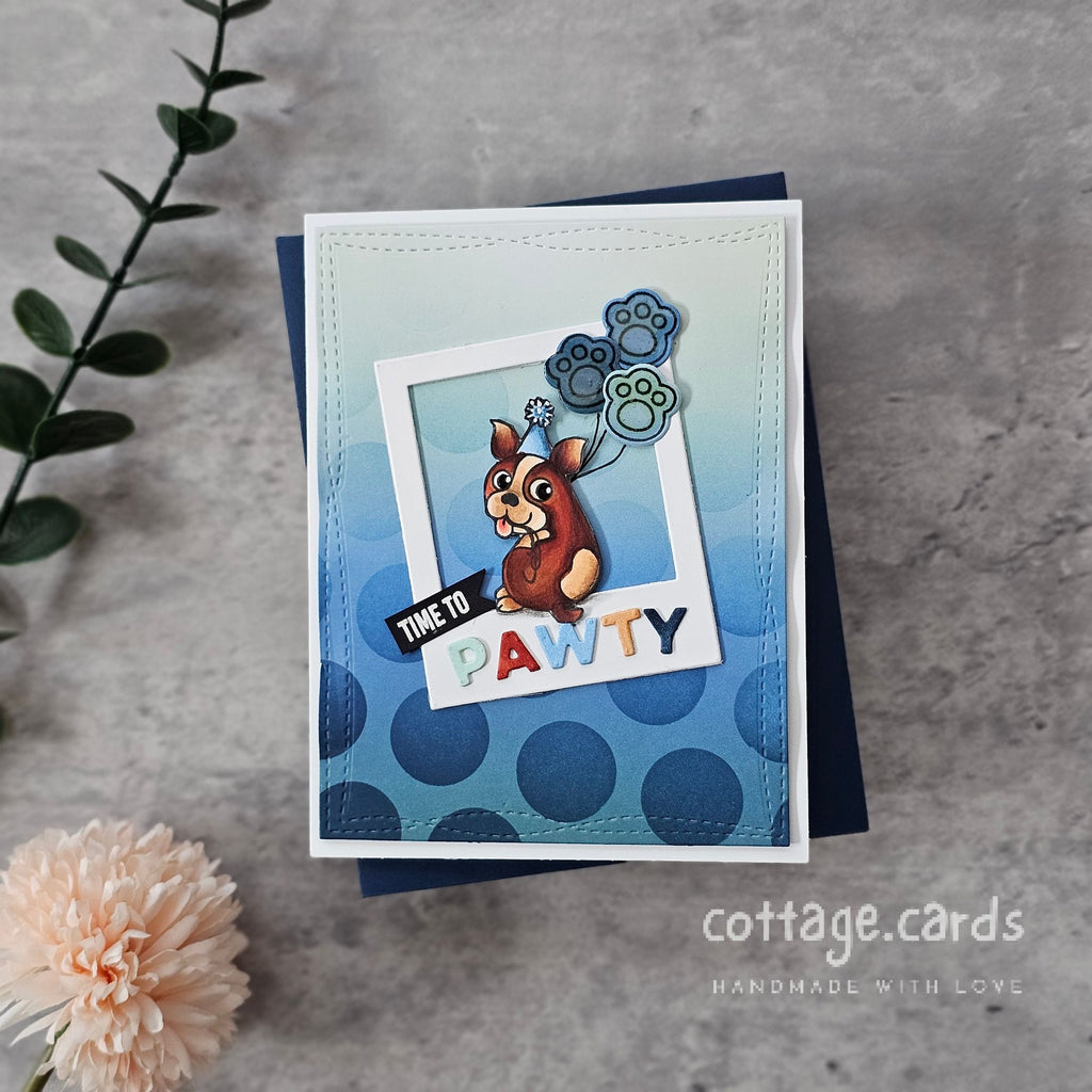 Simon Says Clear Stamps Simon's Pawty 3235ssc Birthday Card