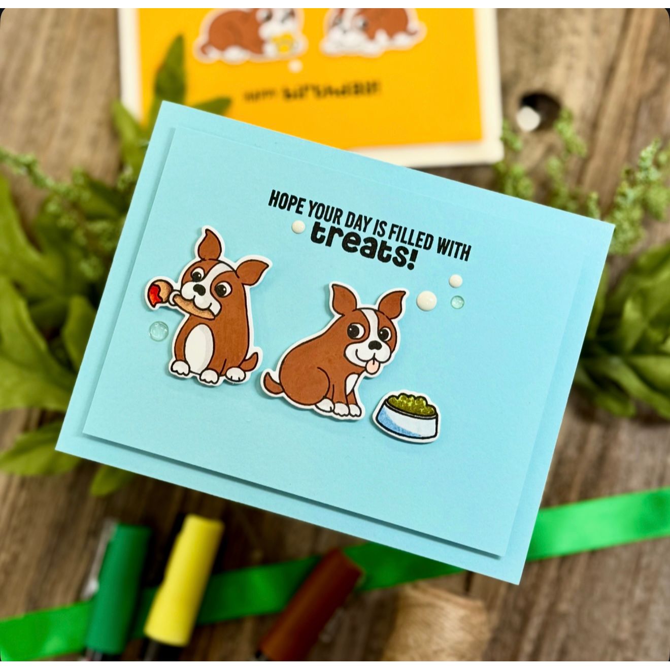 Simon Says Stamps and Dies Simon's Pawty set1027sp Birthday Card