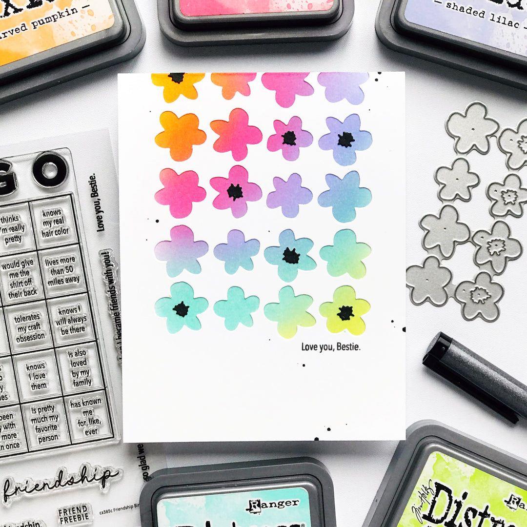 Simon Says Stamp Simple Flowers Wafer Dies s883 Splendor Friend Card | color-code:ALT02