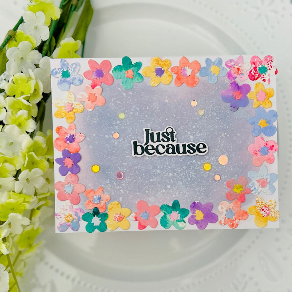Simon Says Stamp Simple Flowers Wafer Dies s883 Splendor Just Because Card