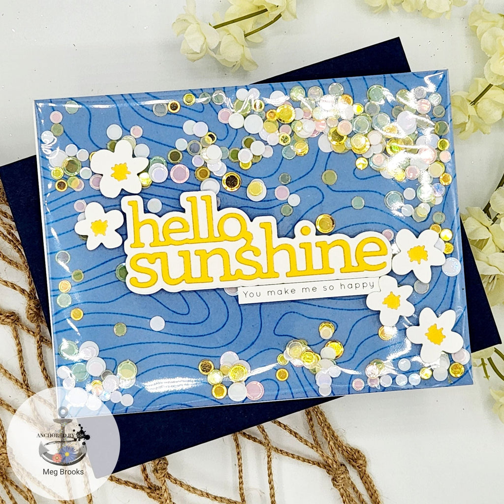 Simon Says Stamp Simple Flowers Wafer Dies s883 Splendor Hello Card