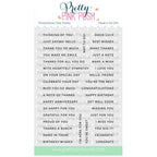 Pretty Pink Posh SIMPLE SENTIMENTS Clear Stamps