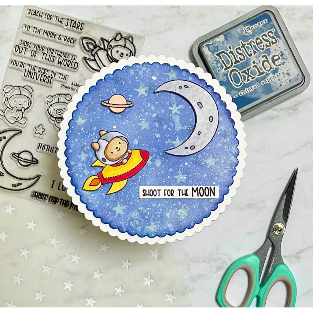 CZ Design Stencil Simple Stars czt012 Shoot for the Moon Card