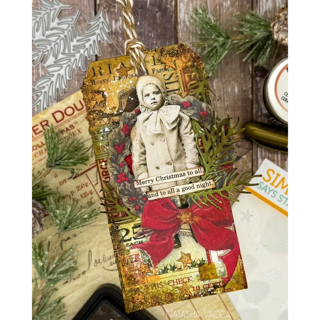 CZ Design Stencil Simple Stars czt012 Christmas Tag
