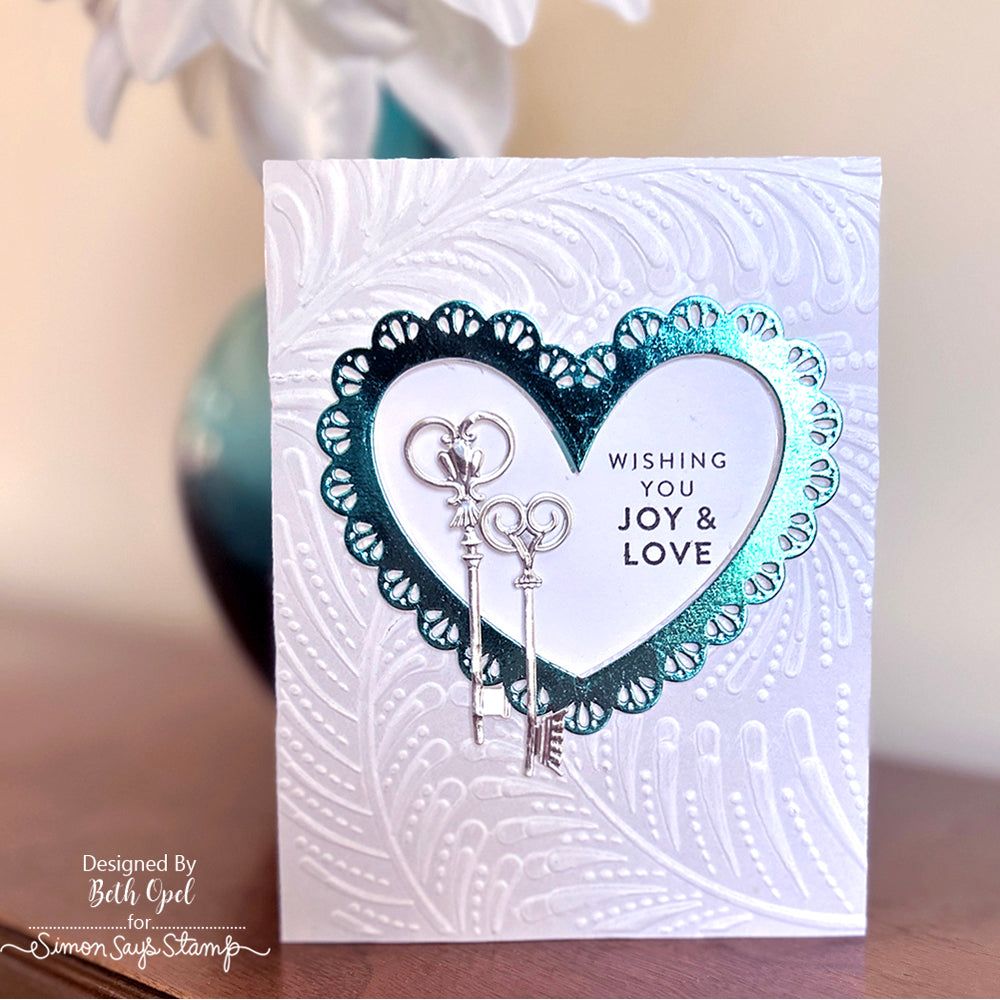 Simon Says Clear Stamps Simple Wedding Wishes 3049ss Celebrate Wedding Card