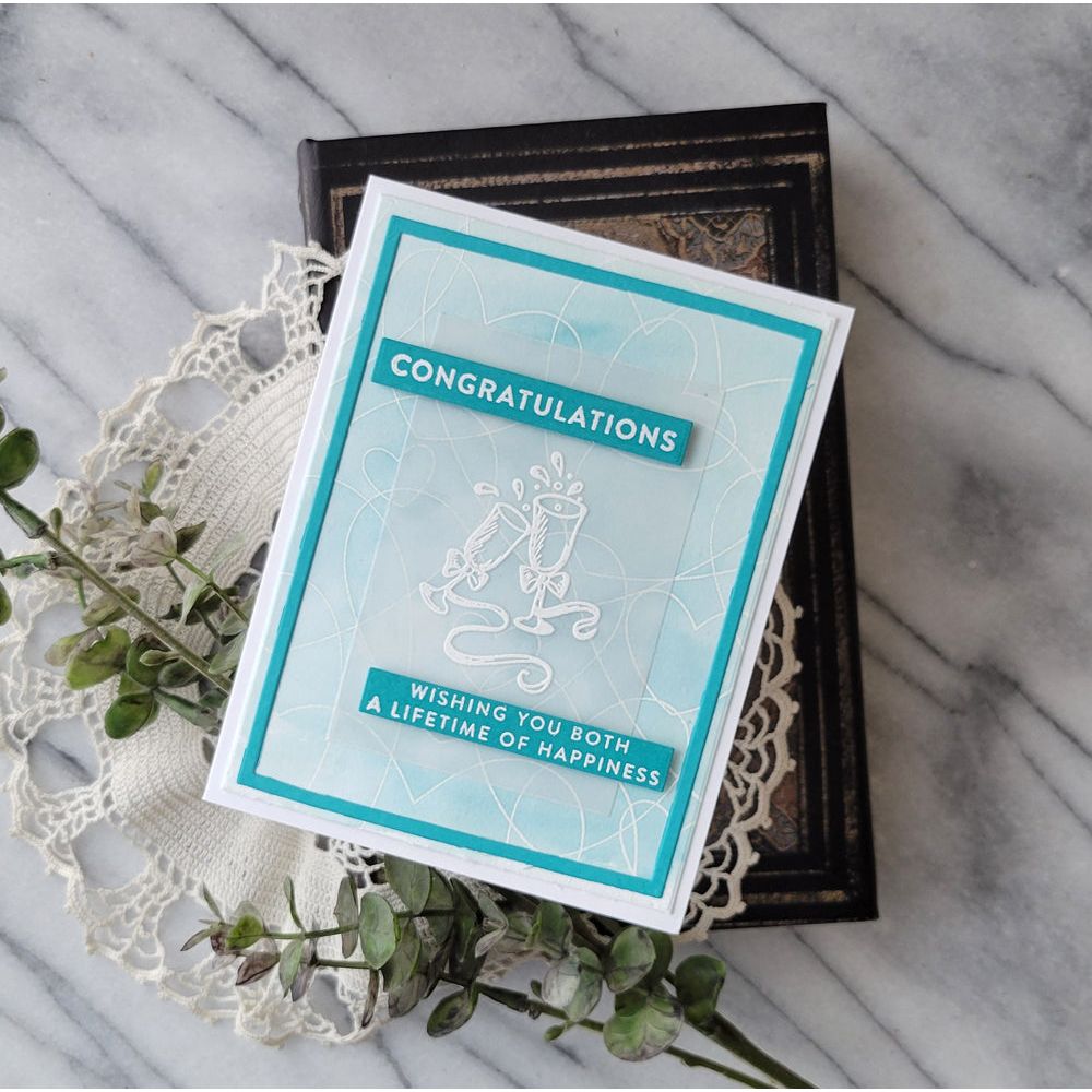 Simon Says Clear Stamps Simple Wedding Wishes 3049ss Celebrate Wedding Card | color-code:ALT01