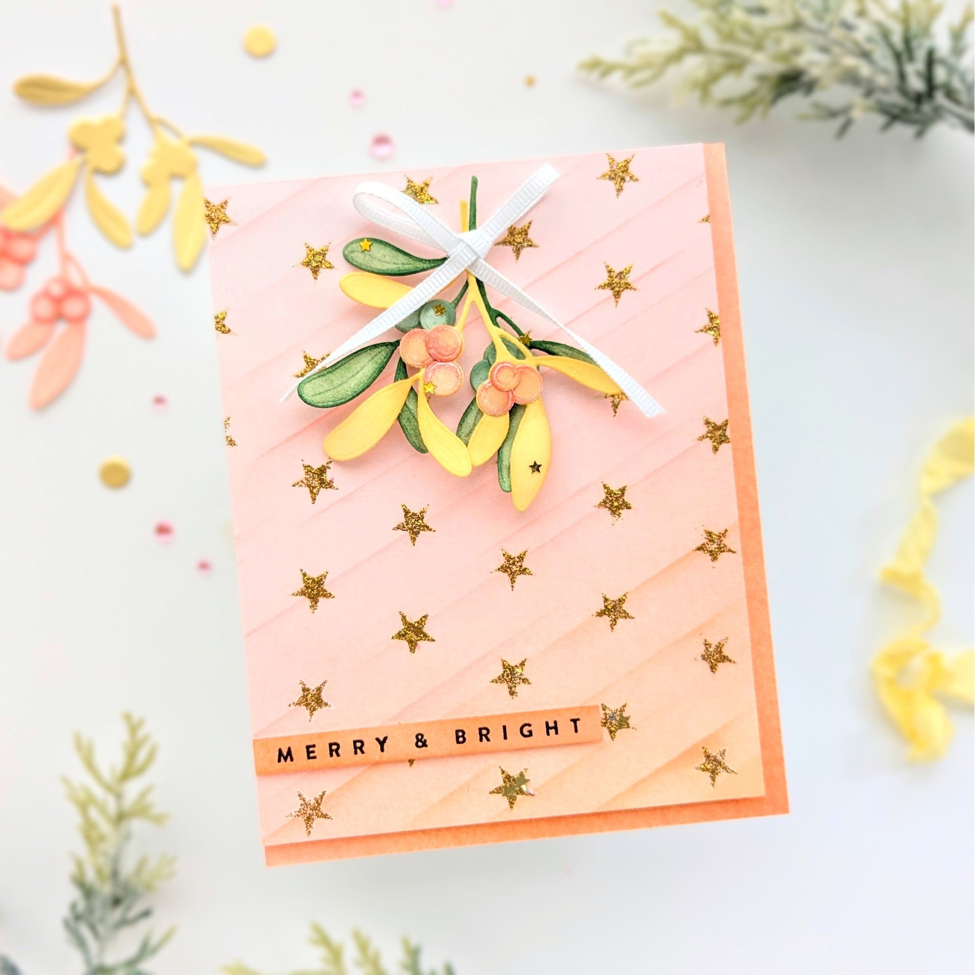 CZ Design Stencil Simple Stars czt012 Christmas Card