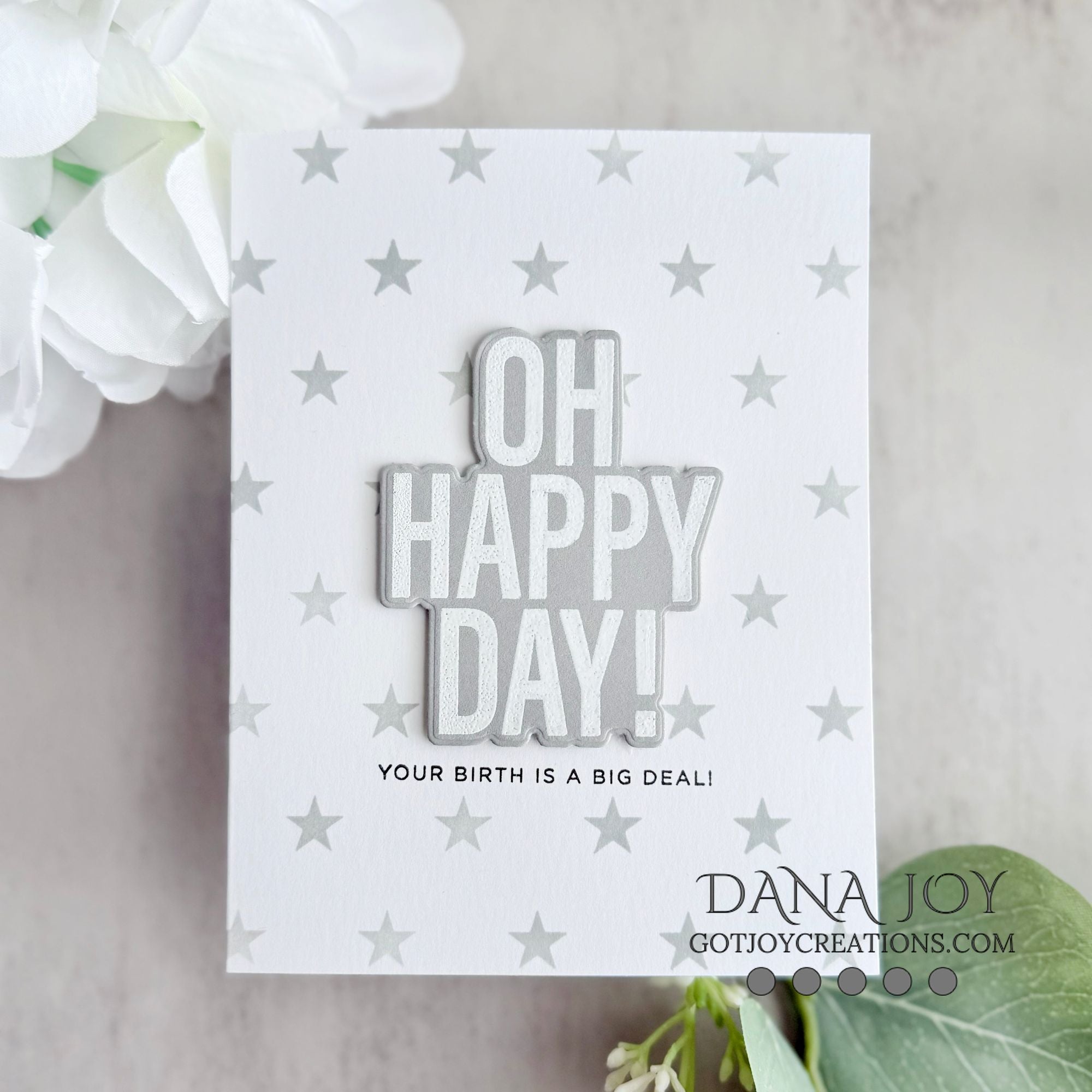 CZ Design Stencil Simple Stars czt012 Birthday Card | color-code:ALT03