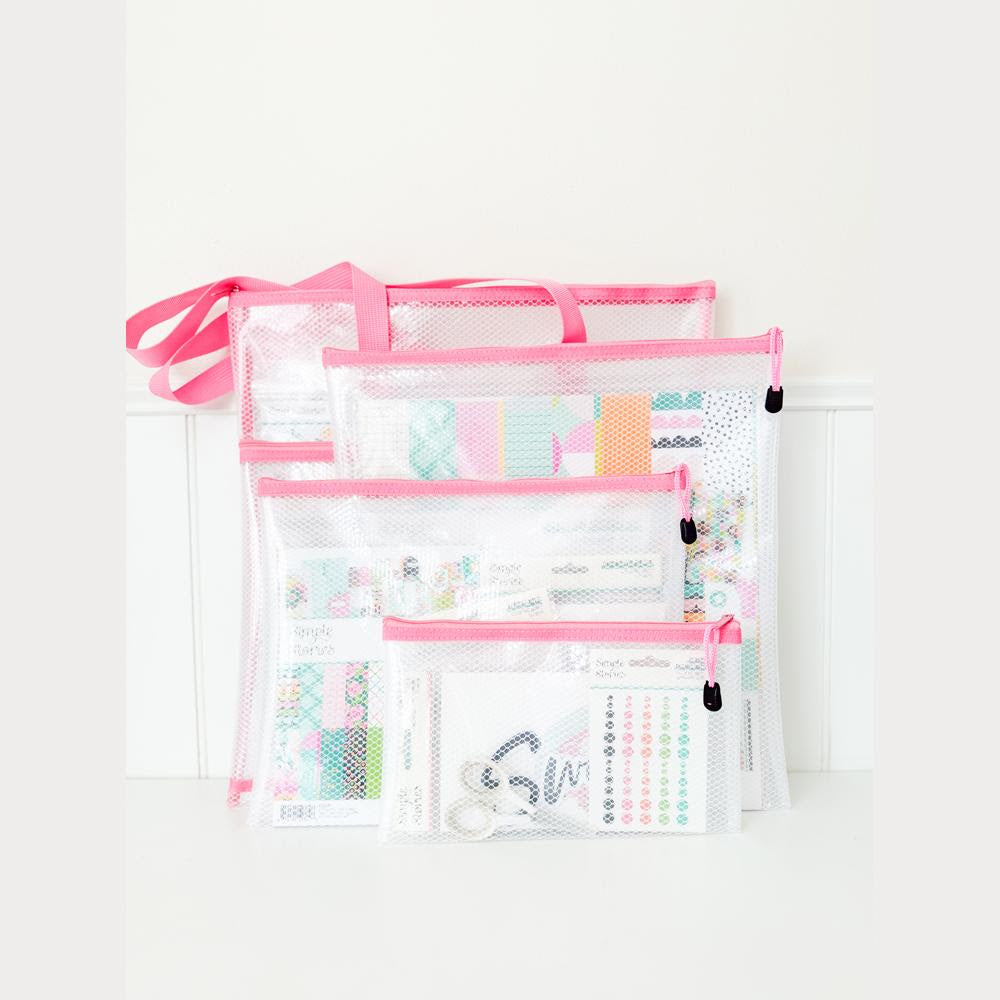 Simple Stories 13 x 10 Pink Medium Craft Storage Pouch 25688 Collection Image