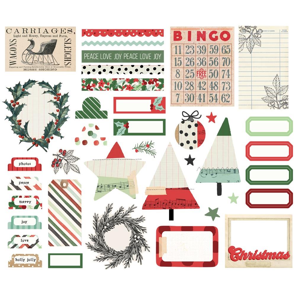 Simple Stories All Wrapped Up Journal Bits And Pieces 25419 Christmas Images