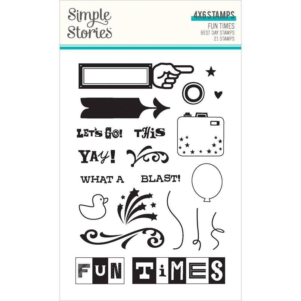 Simple Stories Best Day Fun Times Clear Stamps 25016