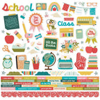 Simple Stories Book Fair 12 x 12 Collection Kit 24600 Cardstock Stickers
