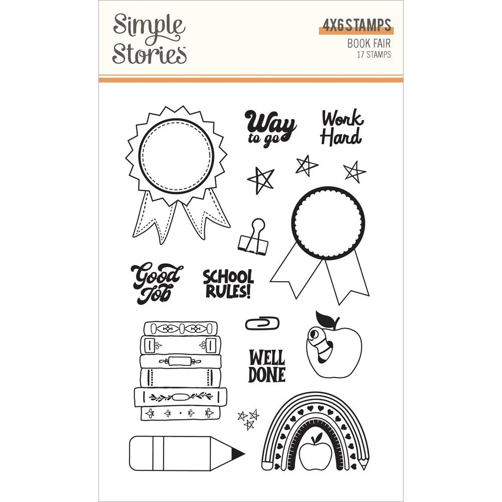 Simple Stories Book Fair Clear Stamp Set 24616