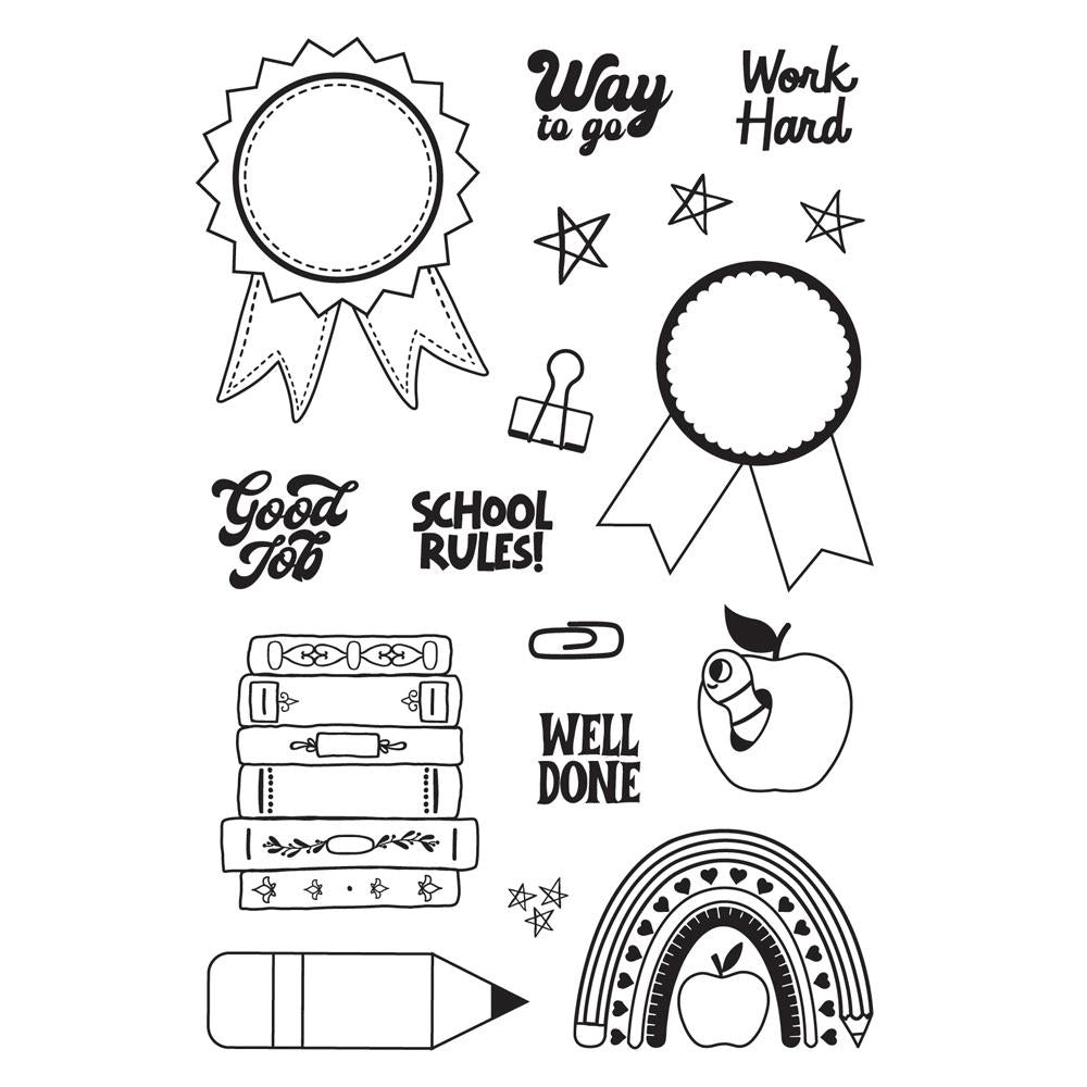 Simple Stories Book Fair Clear Stamp Set 24616 Detailed Image