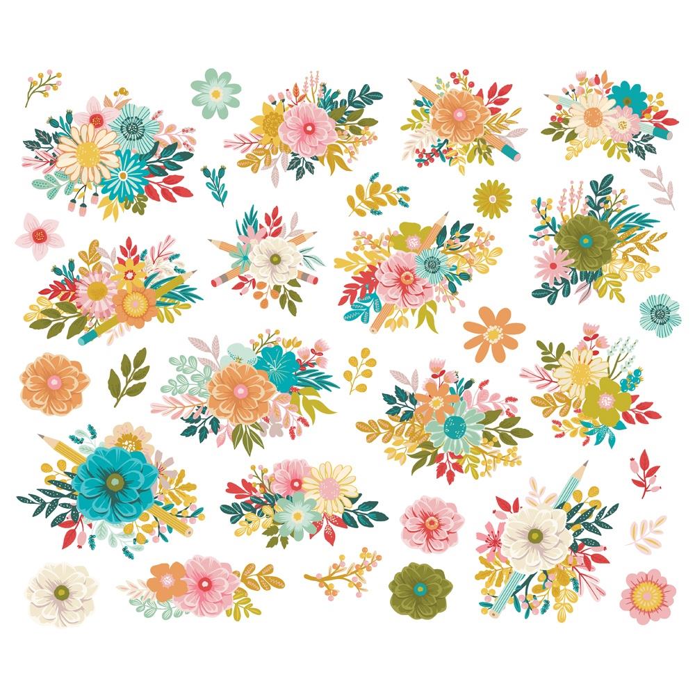 Simple Stories Book Fair Floral Bits And Pieces 24620 Detailed Image