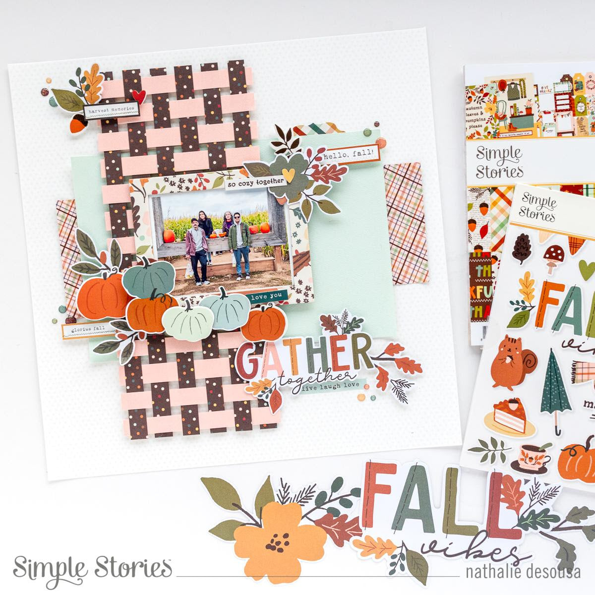 Simple Stories Cider And Donuts Sentiment Bits And Pieces 22921 Gather Together Layout